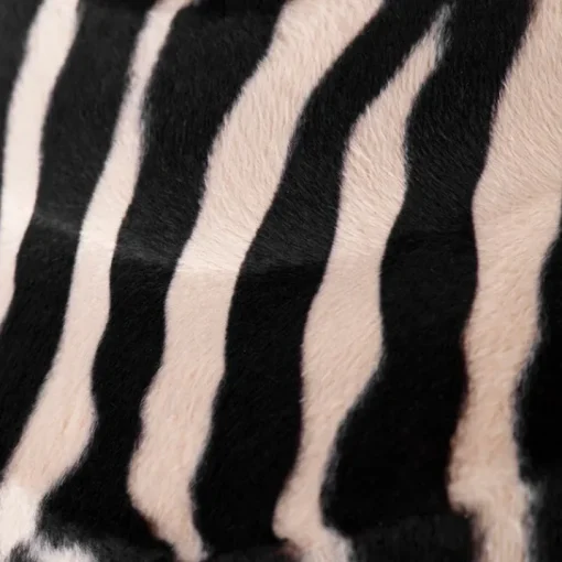QAZQA Velours lampenkap zebra dessin 35/35/20 gouden binnenkant