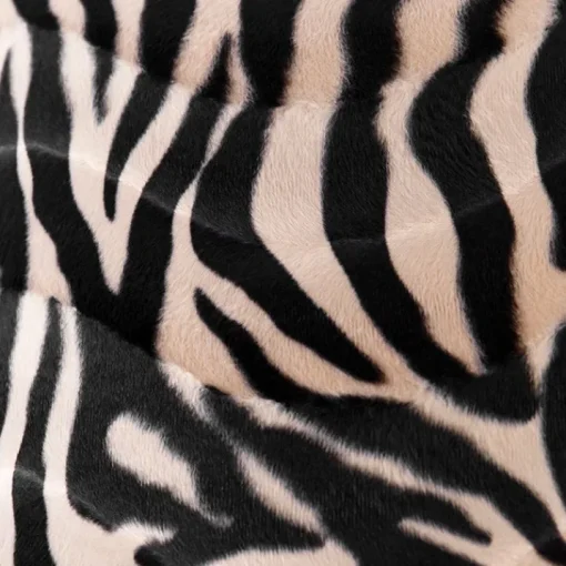 QAZQA Velours lampenkap zebra dessin 40/40/40 gouden binnenkant