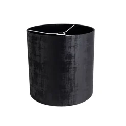 QAZQA Velours lampenkap zwart cilinder 40/40/40