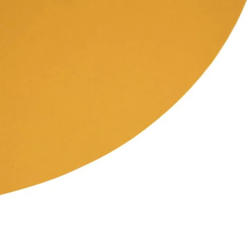 QAZQA Velours platte lampenkap geel met goud 45 cm