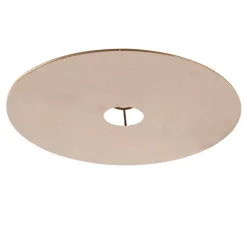 QAZQA Velours platte lampenkap taupe met goud 45 cm