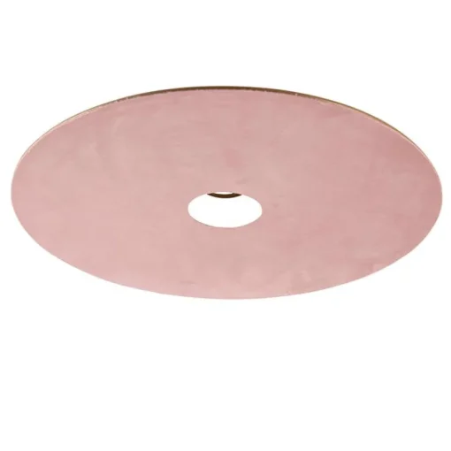 QAZQA Velours platte lampenkap roze met goud 45 cm