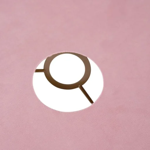 QAZQA Velours platte lampenkap roze met goud 45 cm