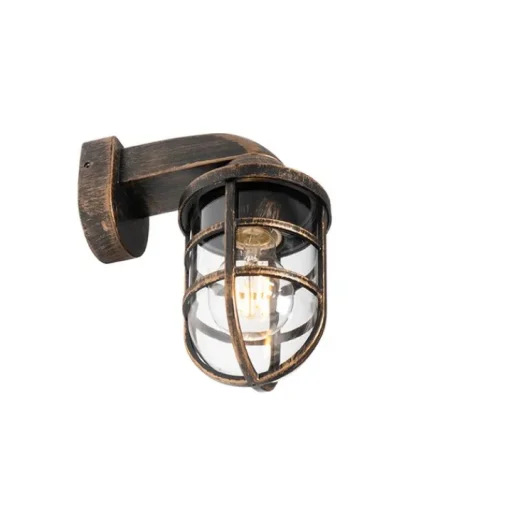 QAZQA Vintage buiten wandlamp antiek goud IP54 - Joeri