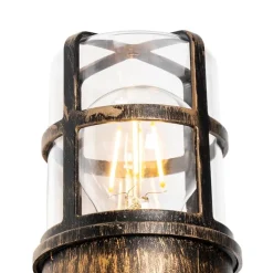 QAZQA Vintage buiten wandlamp antiek goud IP54 - Kiki