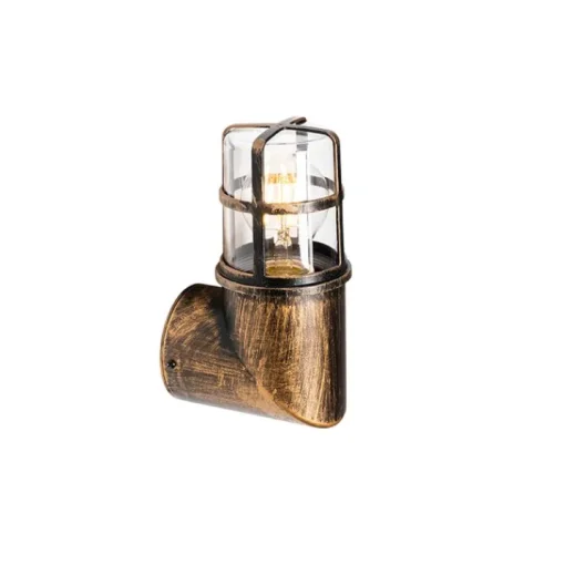 QAZQA Vintage buiten wandlamp antiek goud IP54 - Kiki
