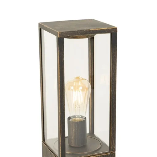QAZQA Vintage staande buitenlamp antiek goud 40 cm IP44 - Charlois