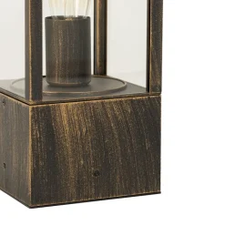 QAZQA Vintage staande buitenlamp antiek goud 40 cm IP44 - Charlois