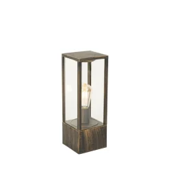 QAZQA Vintage staande buitenlamp antiek goud 40 cm IP44 - Charlois