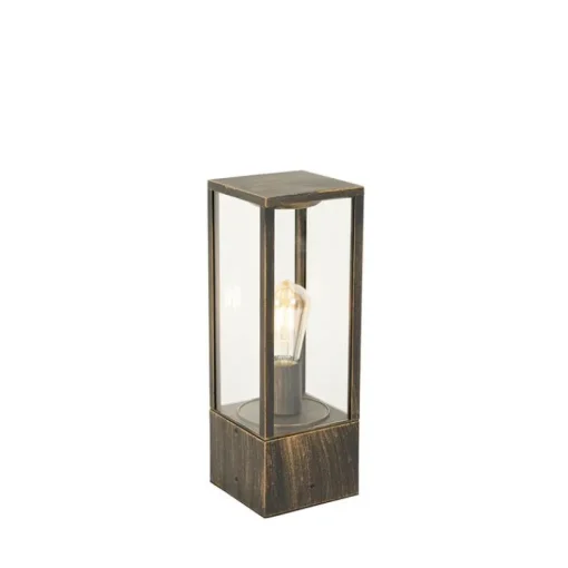 QAZQA Vintage staande buitenlamp antiek goud 40 cm IP44 - Charlois