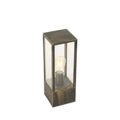 QAZQA Vintage staande buitenlamp antiek goud 40 cm IP44 - Charlois