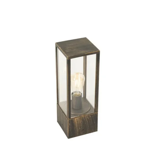 QAZQA Vintage staande buitenlamp antiek goud 40 cm IP44 - Charlois