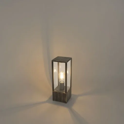 QAZQA Vintage staande buitenlamp antiek goud 40 cm IP44 - Charlois