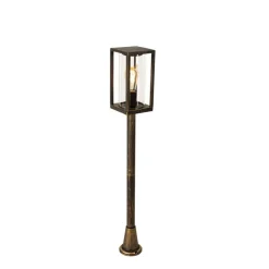 QAZQA Vintage staande buitenlamp antiek goud 100 cm IP44 - Charlois