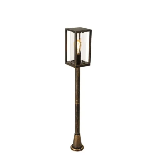 QAZQA Vintage staande buitenlamp antiek goud 100 cm IP44 - Charlois