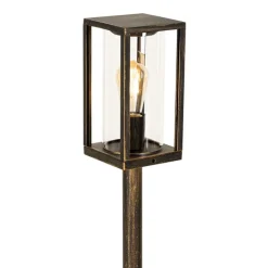 QAZQA Vintage staande buitenlamp antiek goud 100 cm IP44 - Charlois