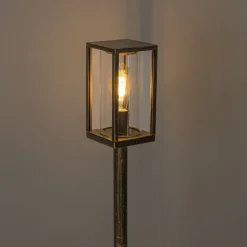 QAZQA Vintage staande buitenlamp antiek goud 100 cm IP44 - Charlois