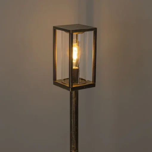 QAZQA Vintage staande buitenlamp antiek goud 100 cm IP44 - Charlois
