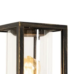 QAZQA Vintage staande buitenlamp antiek goud 100 cm IP44 - Charlois