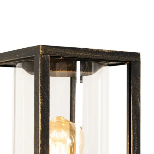 QAZQA Vintage staande buitenlamp antiek goud 100 cm IP44 - Charlois