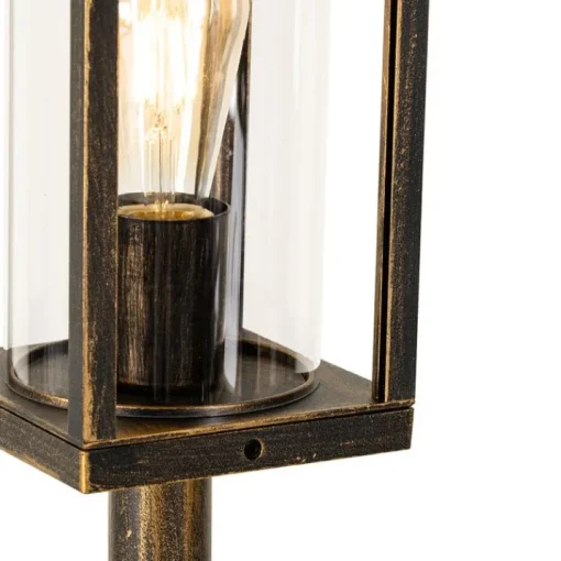 QAZQA Vintage staande buitenlamp antiek goud 100 cm IP44 - Charlois