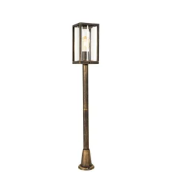QAZQA Vintage staande buitenlamp antiek goud 100 cm IP44 - Charlois