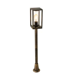 QAZQA Vintage staande buitenlamp antiek goud 100 cm IP44 - Charlois