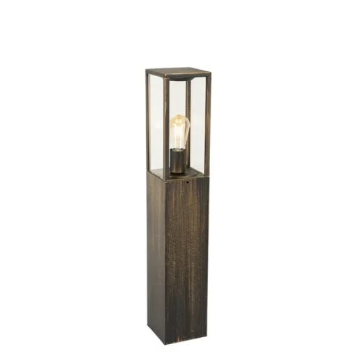 QAZQA Vintage staande buitenlamp antiek goud 80 cm IP44 - Charlois