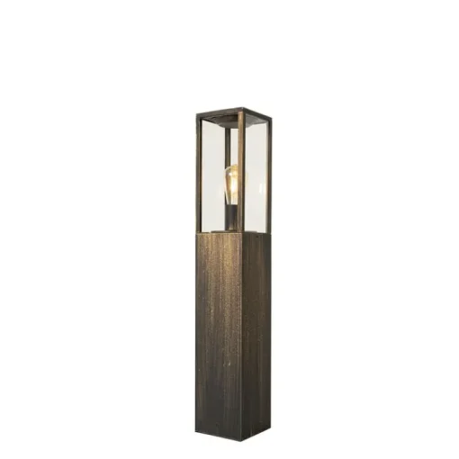 QAZQA Vintage staande buitenlamp antiek goud 80 cm IP44 - Charlois
