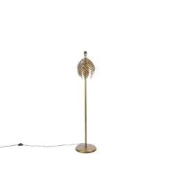 QAZQA Vintage vloerlamp goud 145 cm - Botanica