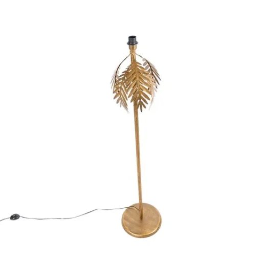 QAZQA Vintage vloerlamp goud 145 cm - Botanica