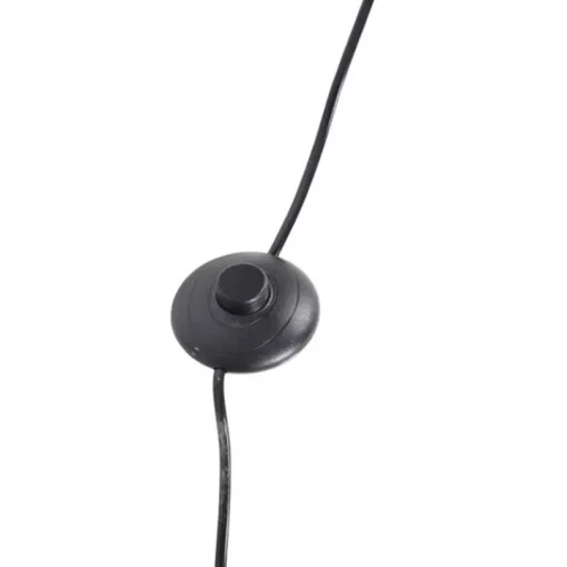 QAZQA Vintage vloerlamp hout kap bloem dessin 50 cm - Tripod Classic