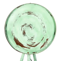 QAZQA Vintage vloerlamp op bamboo driepoot groen met koper - Barrel