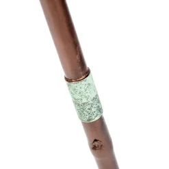 QAZQA Vintage vloerlamp op bamboo driepoot groen met koper - Barrel