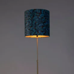 QAZQA Vloerlamp goud/messing met velours kap vlinders 40/40 cm - Parte