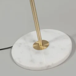 QAZQA Vloerlamp messing met groene kap 50 cm - Kaso