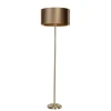 QAZQA Vloerlamp messing met velours kap brons 50cm - Simplo