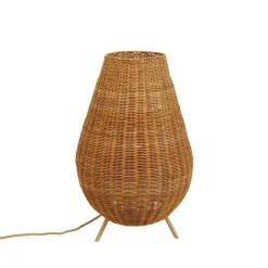 Newgarden Vloerlamp rotan dimbaar IP65 met afstandsbediening - Saona