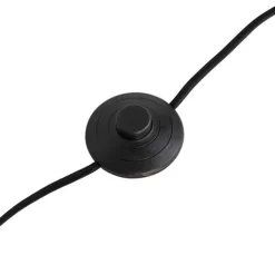 QAZQA Vloerlamp zwart kap pauw dessin rood 40 cm  - Simplo
