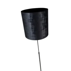 QAZQA Vloerlamp zwart kap zwart 40 cm verstelbaar - Parte