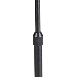 QAZQA Vloerlamp zwart met velours kap okergele met goud 35 cm - Parte