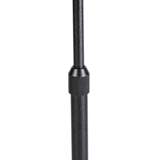 QAZQA Vloerlamp zwart met velours kap okergele met goud 35 cm - Parte