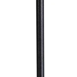 QAZQA Vloerlamp zwart met velours kap okergele met goud 35 cm - Parte