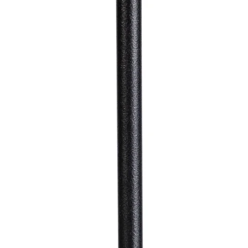 QAZQA Vloerlamp zwart met velours kap okergele met goud 35 cm - Parte
