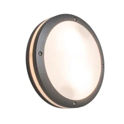 QAZQA Wand- en plafondlamp donkergrijs 2-lichts IP54 - Glow