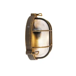 QAZQA Wand- en plafondlamp goud/messing rond IP44 - Noutica
