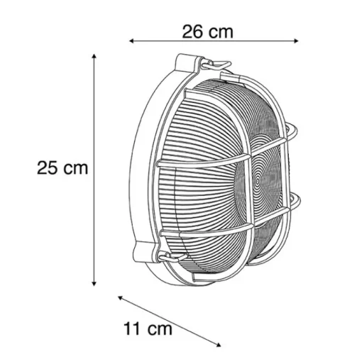 QAZQA Wand- en plafondlamp goud/messing rond IP44 - Noutica