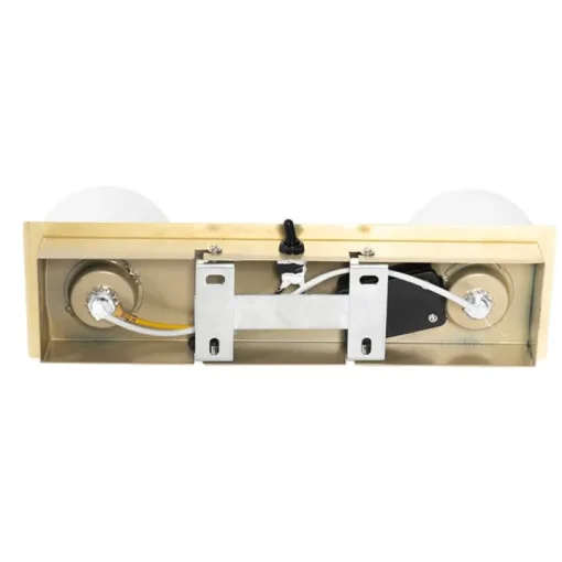 QAZQA Wandlamp goud 28 cm IP44 2-lichts met schakelaar - Cederic