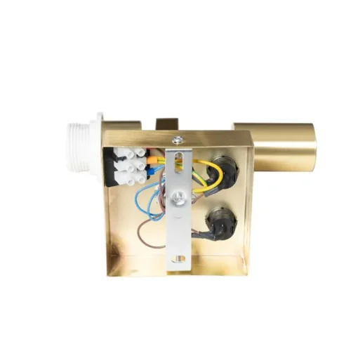 QAZQA Wandlamp messing met leeslamp en kap 18 cm zwart - Brescia