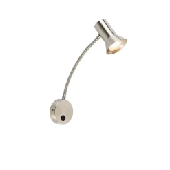 QAZQA Wandlamp staal met flexarm - Karin flex